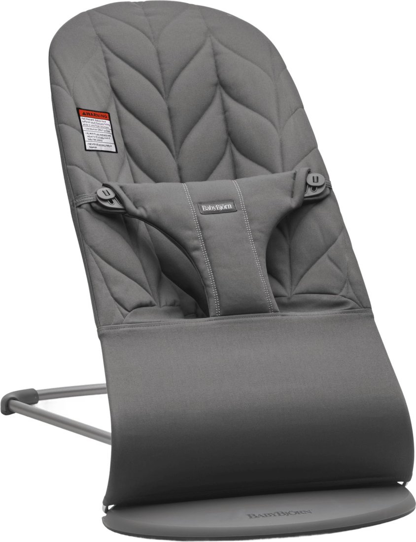 Шезлонг BabyBjorn Bliss Cotton Petal Quilt (антрацит)