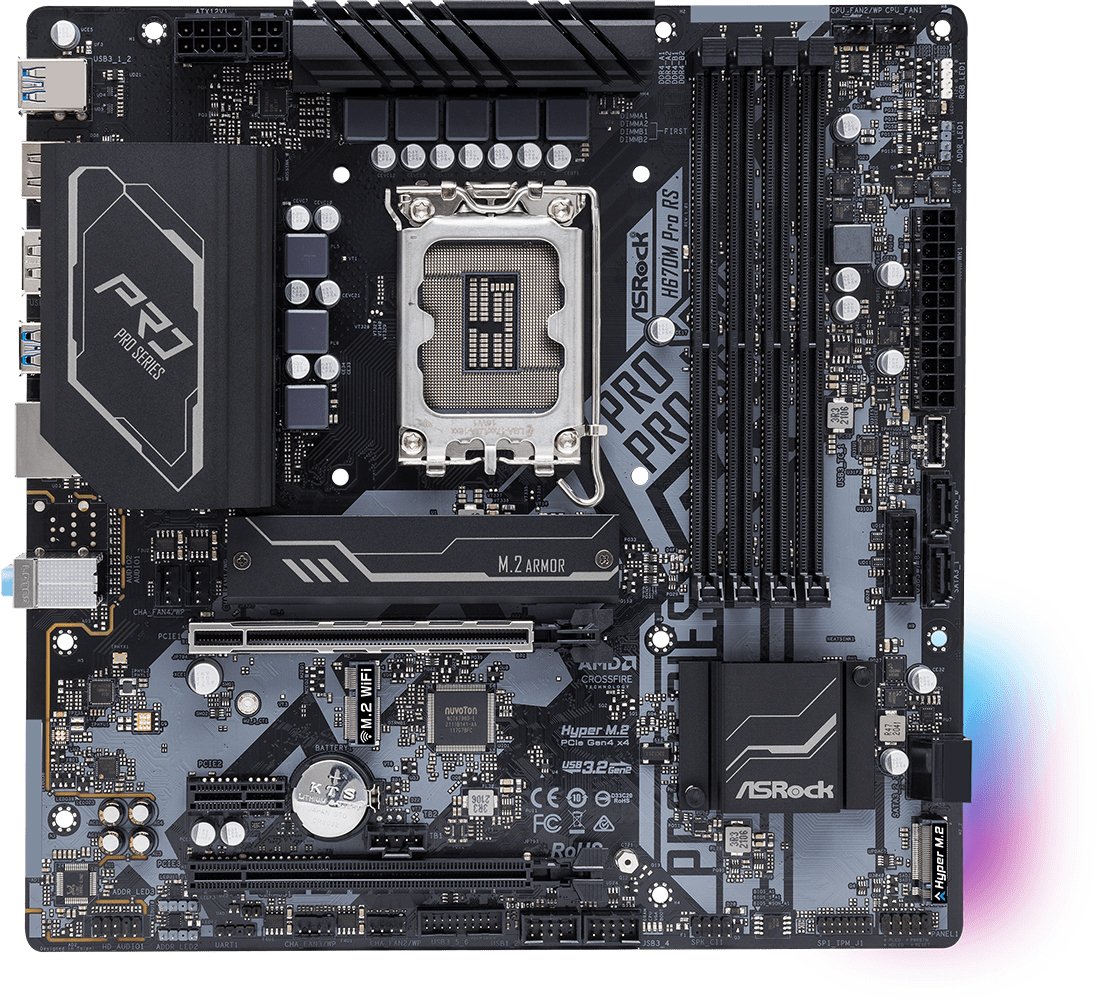 

Материнская плата ASRock H670M Pro RS