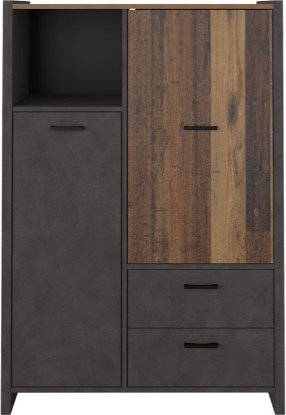 

Шкаф распашной Black Red White Kristoff REG2D2S/130 (матера/старый стиль)
