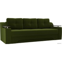 Диван Лига диванов Сенатор 102757 (микровельвет, зеленый)