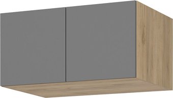 Стендмебель Лион АН-01 800 (графит серый/дуб крафт золото)