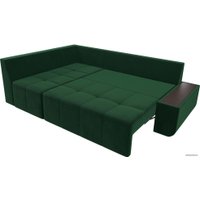 Угловой диван Mebelico Амадэус 109684 (левый, велюр, зеленый)