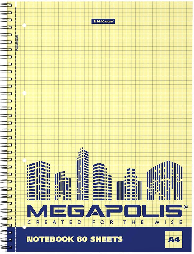 

Общая тетрадь Erich Krause Megapolis. Yellow Concept 49804 (80л, клетка)