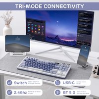 Клавиатура Royal Kludge M87 RGB Ocean Blue (RK Chartreuse)