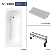 Ванна Lauter Sophia 160х70 21205160 (с ножками и серым подголовником)