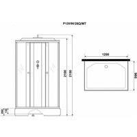 Душевая кабина Niagara Promo P120/90/26Q/MT 120x90x215