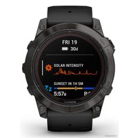 Умные часы Garmin Fenix 7X Pro Sapphire Solar (карбоново-серый титан/черный)