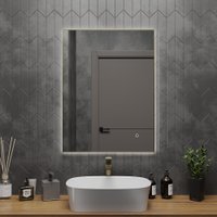  Roxen Зеркало Frida c подсветкой 510215-60 (60x80) в тонком металлическом профиле в цвете брашированное золото