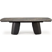 Кухонный стол Halmar Forum 180-260/90/76 (черный мрамор/черный)