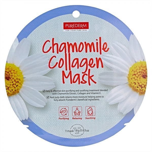 

Purederm Маска для лица Chamomile Collagen Mask 18 г