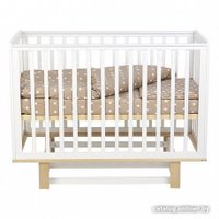 Классическая детская кроватка Polini Kids Simple 340 маятник (белый/натуральный)