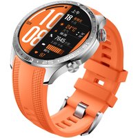 Умные часы HONOR Watch 5 Pro (серебристый, с оранжевым силиконовым ремешком, китайская версия)