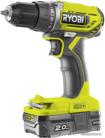 Дрель-шуруповерт Ryobi R18DD2-220S 5133003821 (с 2-мя АКБ, сумка)