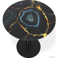 Журнальный столик Sheffilton SHT-CT55/H43 (титановый кварц/черный муар)