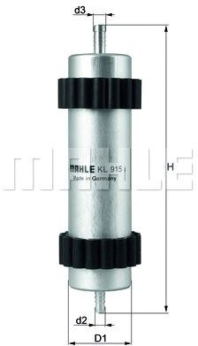 

Топливный фильтр Mahle Knecht KL915