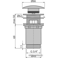 Донный клапан Alcaplast A392Antic