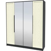 Шкаф распашной Интерлиния Концепт Тренд КТ-Ш4(з) (антрацит/дуб снежный)