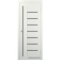 Межкомнатная дверь Юркас Stark ST3 ДО 80x200 (айс, стекло lacobel черный лак)