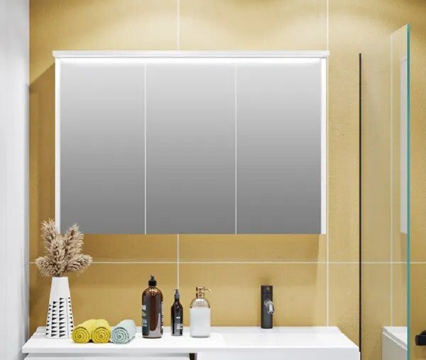 

Runo Шкаф с зеркалом для ванной Лира 105