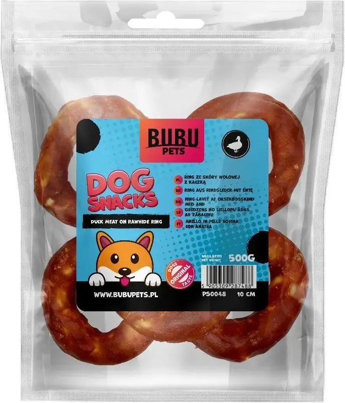 

Лакомство для собак Bubu Pets Мясо утки на сыромятных кольцах PS0048 (500 г)