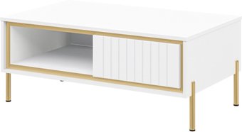 Журнальный столик Неман мебель Люксор МН-042-11 (белый глянеw/белый)