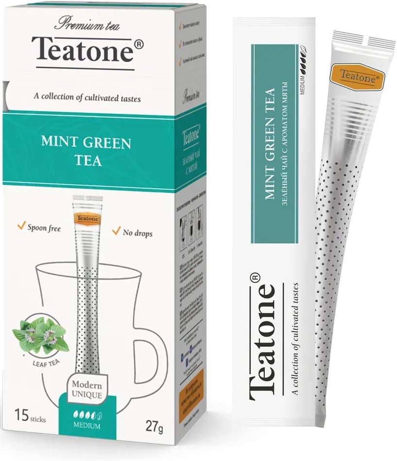 

Зеленый чай Teatone Green Tea - Зеленый чай Мята 15 стиков