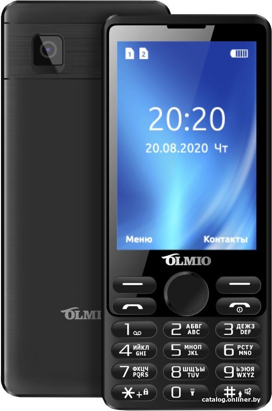 Кнопочный телефон Olmio E35 (черный)