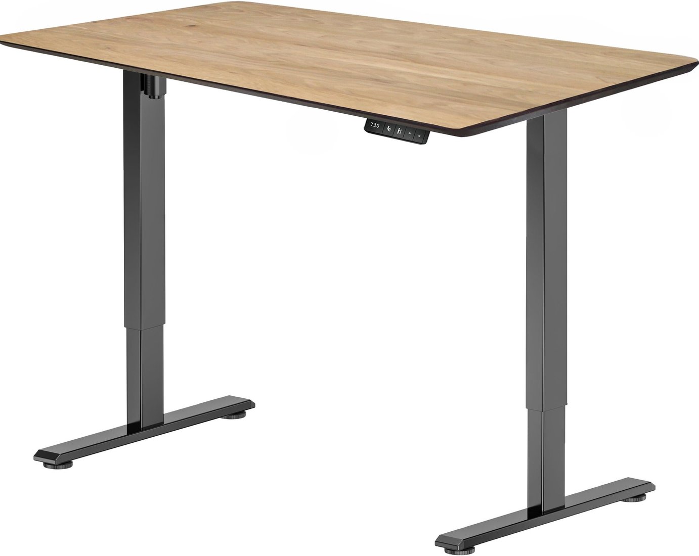 

Стол для работы стоя ErgoSmart Wooden Electric Desk Prime 1300х750х27 мм (скошенный край, дуб натуральный/черный)