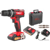 Дрель-шуруповерт Wortex BD 2020 DLi BD2020DLi1706 (с 2-мя АКБ, кейс)