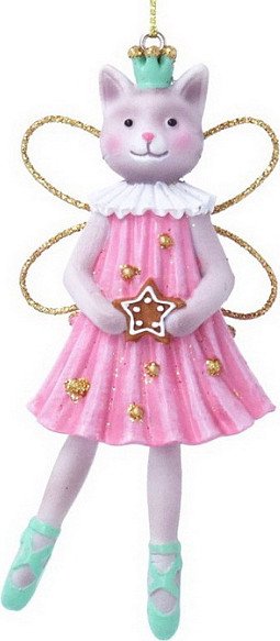 

Елочная игрушка Gisela Graham Animal Ballet Кот-балерина 10345_1