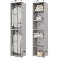 Шкаф распашной Горизонт Бонн 500 (бетон)