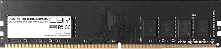 Оперативная память CBR 4ГБ DDR4 2666 МГц CD4-US04G26M19-00S