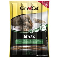 Лакомство для кошек GimCat Беззерновые палочки с ягненком и домашней птицей 420523GC (4 шт)