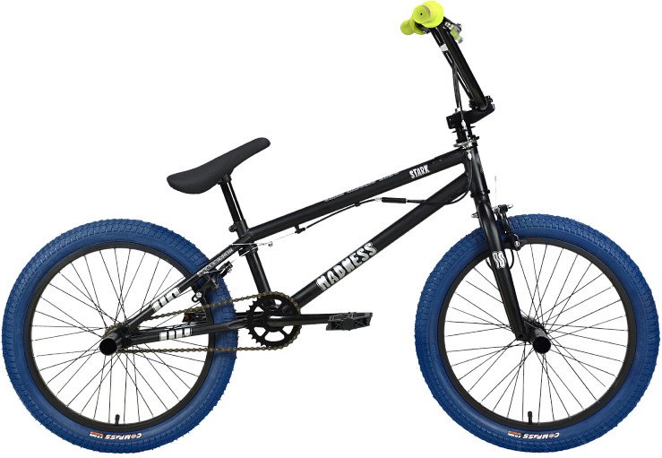 

Велосипед Stark Madness BMX 2 2024 (черный матовый/серебристый/темно-синий)