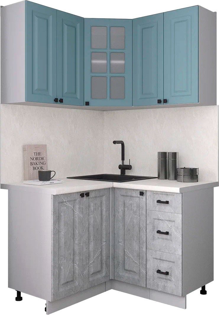 

Готовая кухня Интерлиния Мила Деко 1.2x1.2 (керамика/океан/опал светлый)