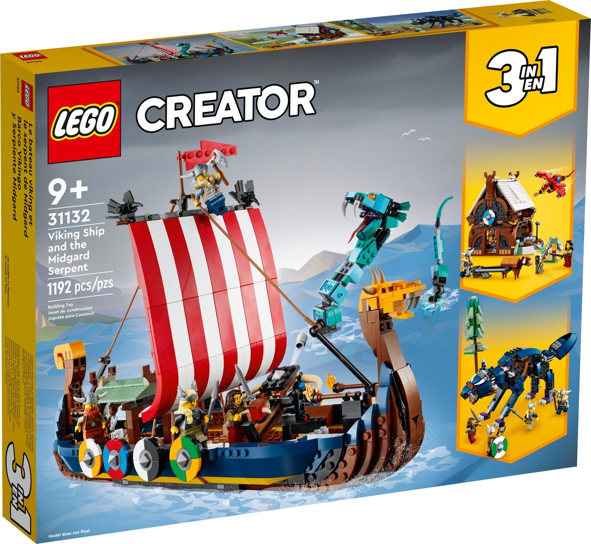 

Конструктор LEGO Creator 31132 Корабль викингов и Змей Мидгарда