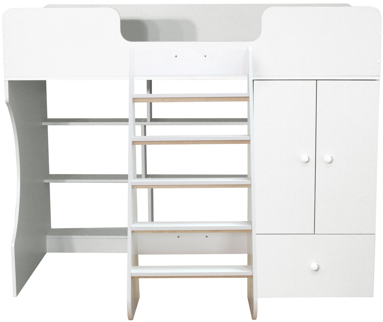 

Кровать-чердак Красная звезда Р446 Капризун 2 со шкафом 160x80 (белый)