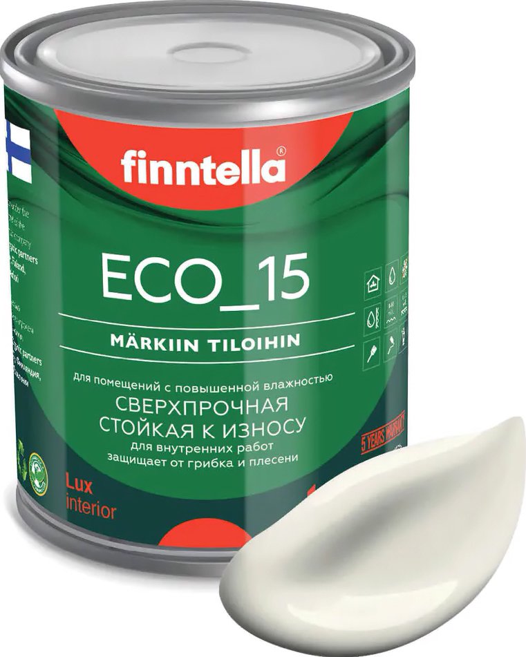 

Краска Finntella Eco 15 Antiikki F-10-1-1-FL124 0.9 л (белый)