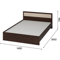 Кровать Тащи в дом Гармония КР602 140х200 (венге/дуб белфорд)