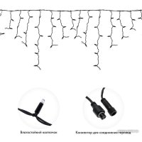 Гирлянда бахрома Neon-Night Айсикл 4.0х0.6 м 255-236-6 (теплый белый)