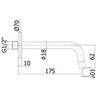 Излив Paffoni Light ZBOC045NO