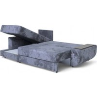 Угловой диван Sundays Home Нью-Йорк (велюр плюш серый)