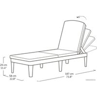 Шезлонг Keter Jaipur (серый)