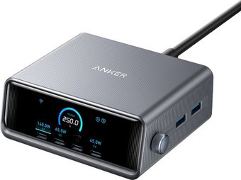 Сетевое зарядное Anker Prime A2345 250W GaN Charging Station (черный)