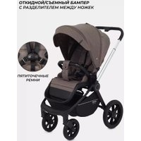 Универсальная коляска MOWbaby Zoom PU RA087 (3 в 1, silver cacao brown)