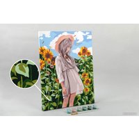 Картина по номерам ФРЕЯ Аниме-девочка в подсолнухах PNB/PM-110