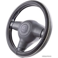 Оплетка на руль Autoprofi AP-1931 BK/GY (M) (черный/серый)