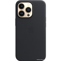 Чехол для телефона Apple MagSafe Leather Case для iPhone 13 Pro (темная ночь)