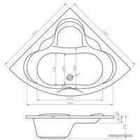 Ванна Lavinia Boho Elegant 140x140 3705014P