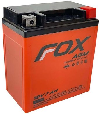Мотоциклетный аккумулятор Fox 1207.1 YTX7L-BS (7 А·ч)